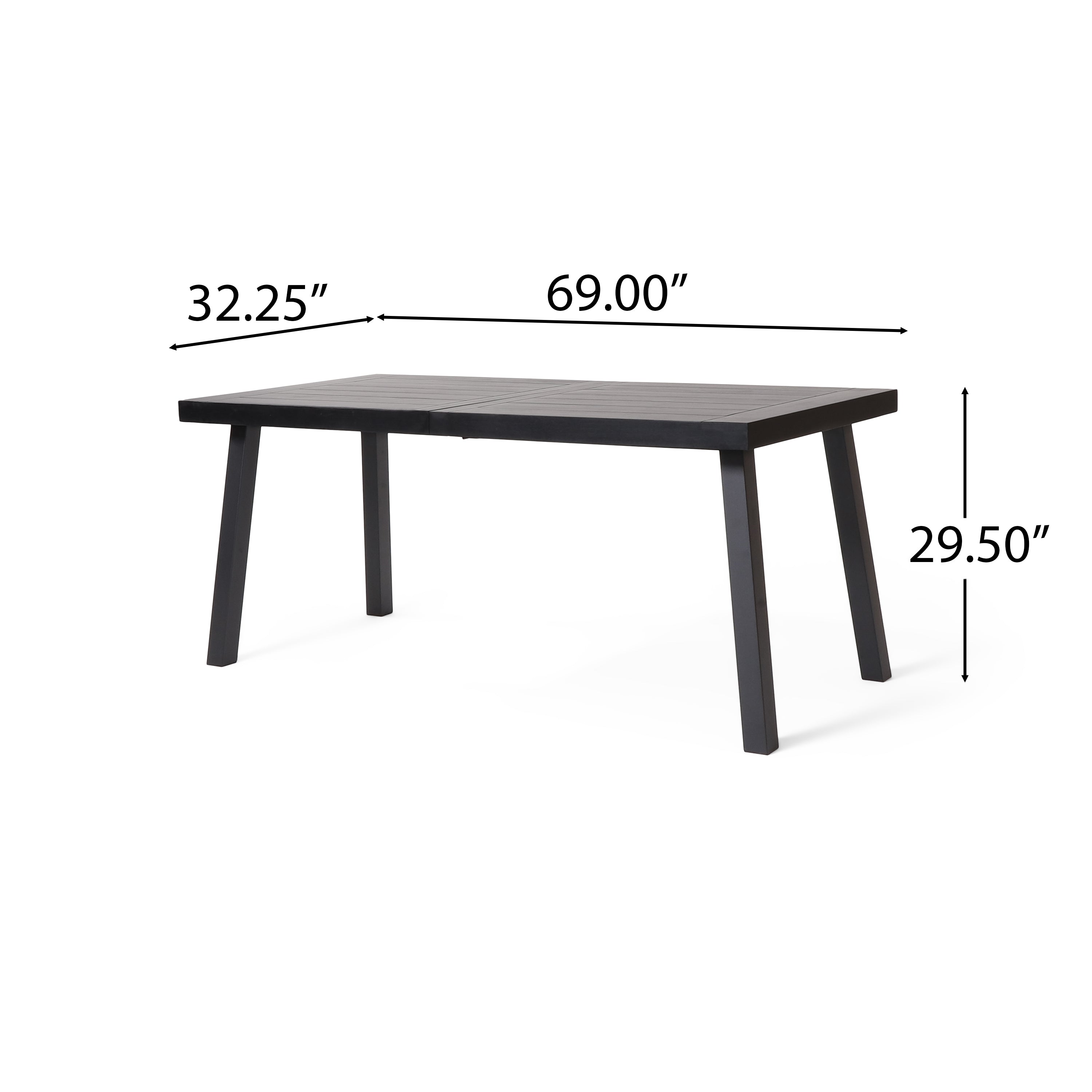 Chitwood Indoor Modern Industrial Acacia Wood Dining Table