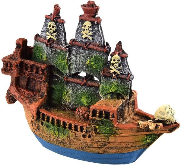 Underwater Treasures Sea King Shipwreck Fish Ornament