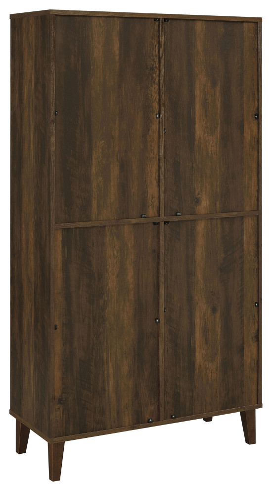 Elouise 4 door Engineered Wood Tall Accent Cabinet Dark Pine   Modern   Accent Chests And Cabinets   by Modon  Houzz