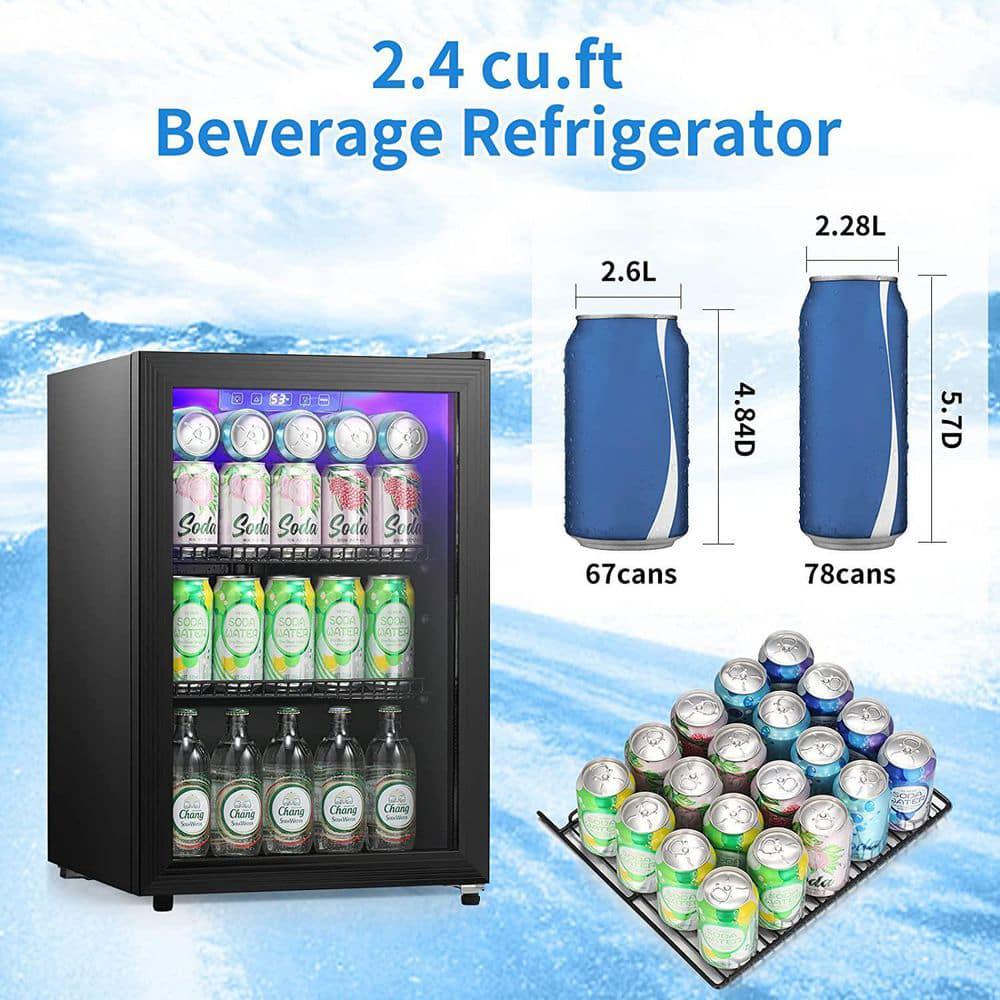 Edendirect 175 in W 32 cu ft 20Bottle Wine and 67Can Freestanding Dispenser Beverage Cooler