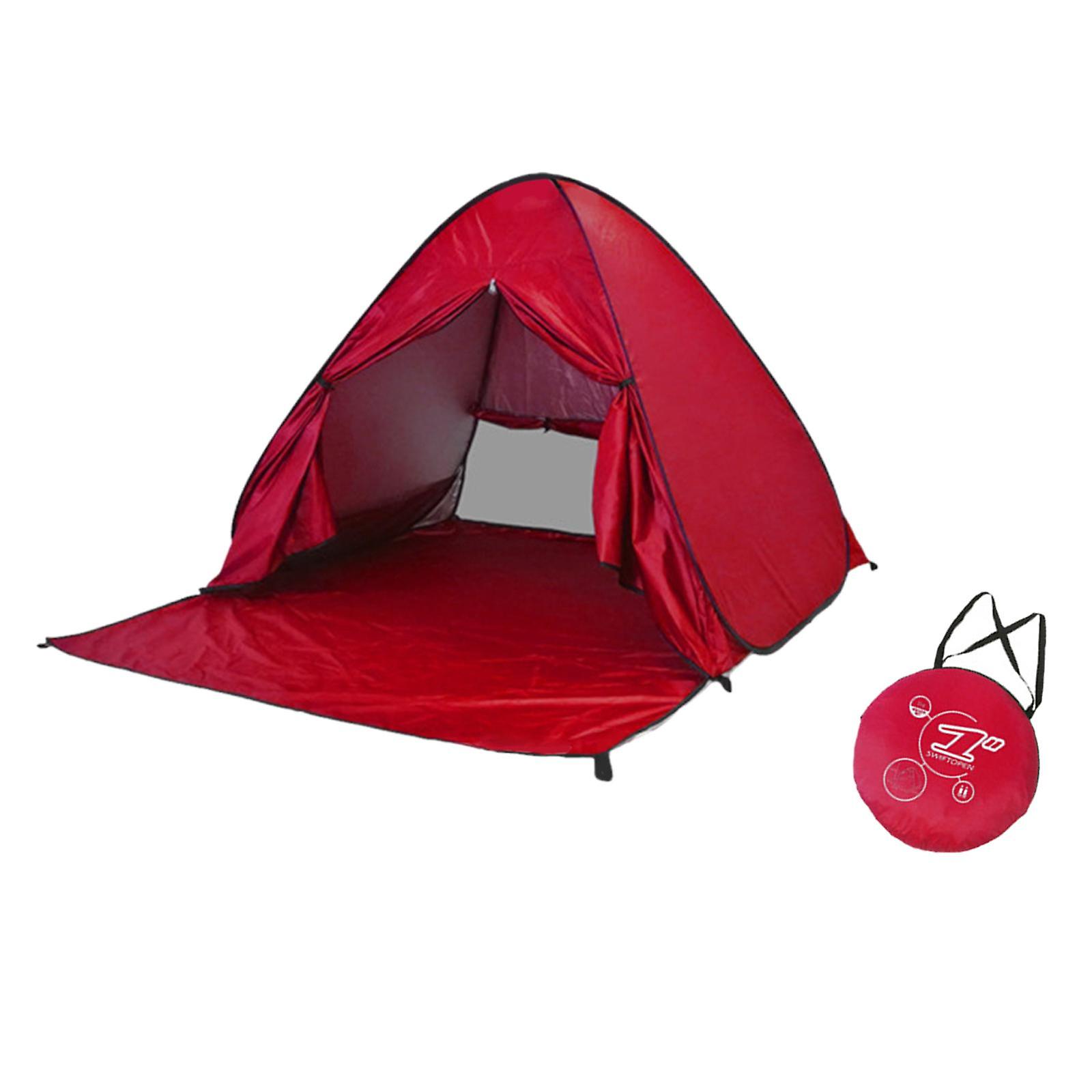 Beach Tent Automatic Beach Tent Pop Up Tent For Beach Mountaineering Fishing Red