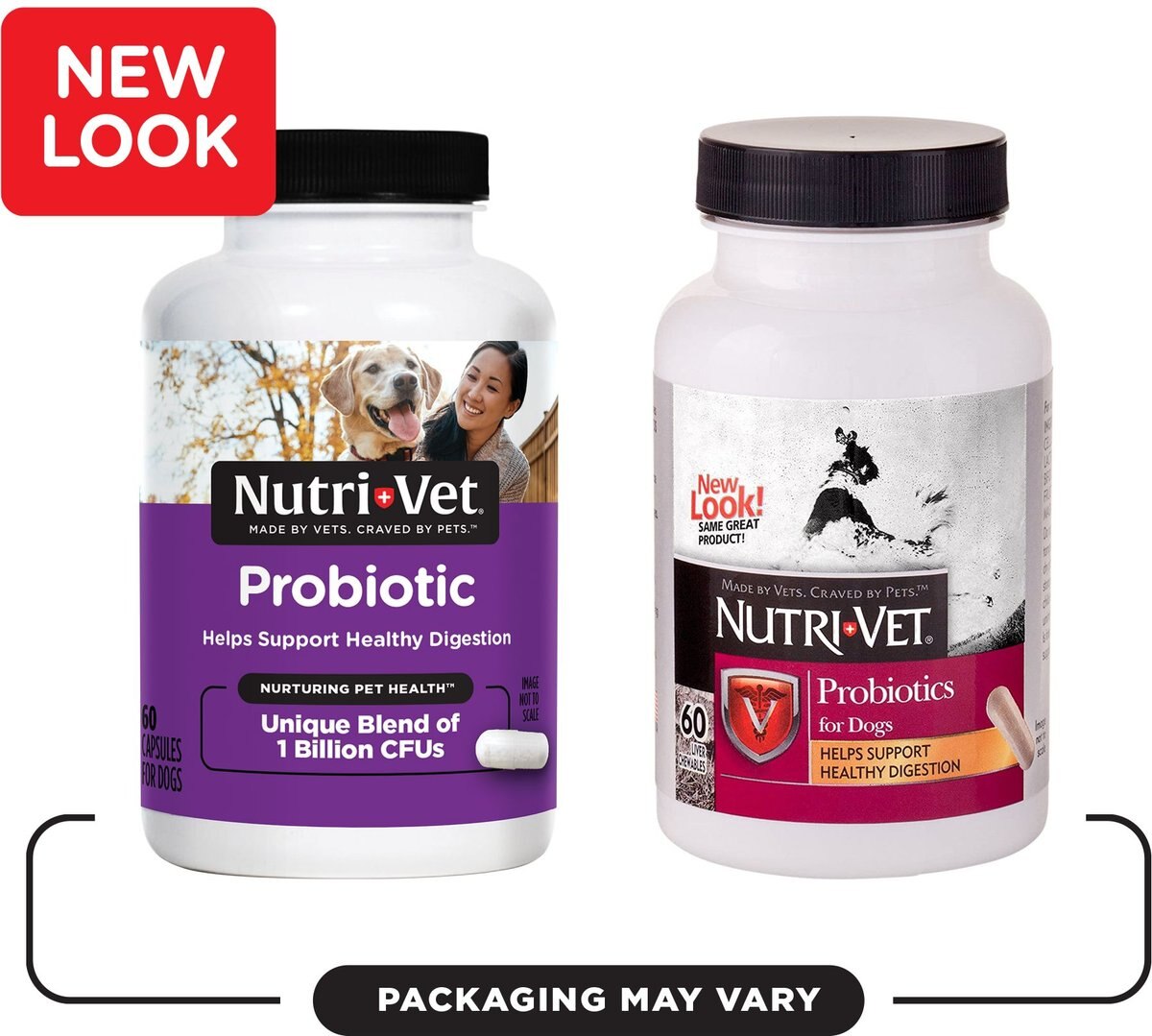 Nutri-Vet Probiotics Capsules Digestive Supplement for Dogs