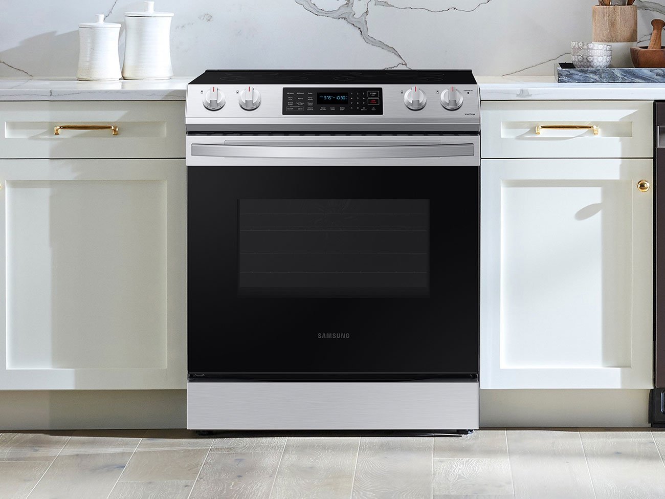  ADA 6.3 Cu. Ft. Fingerprint Resistant Stainless Steel Smart Slide-In Electric Range With Air Fry and Convection