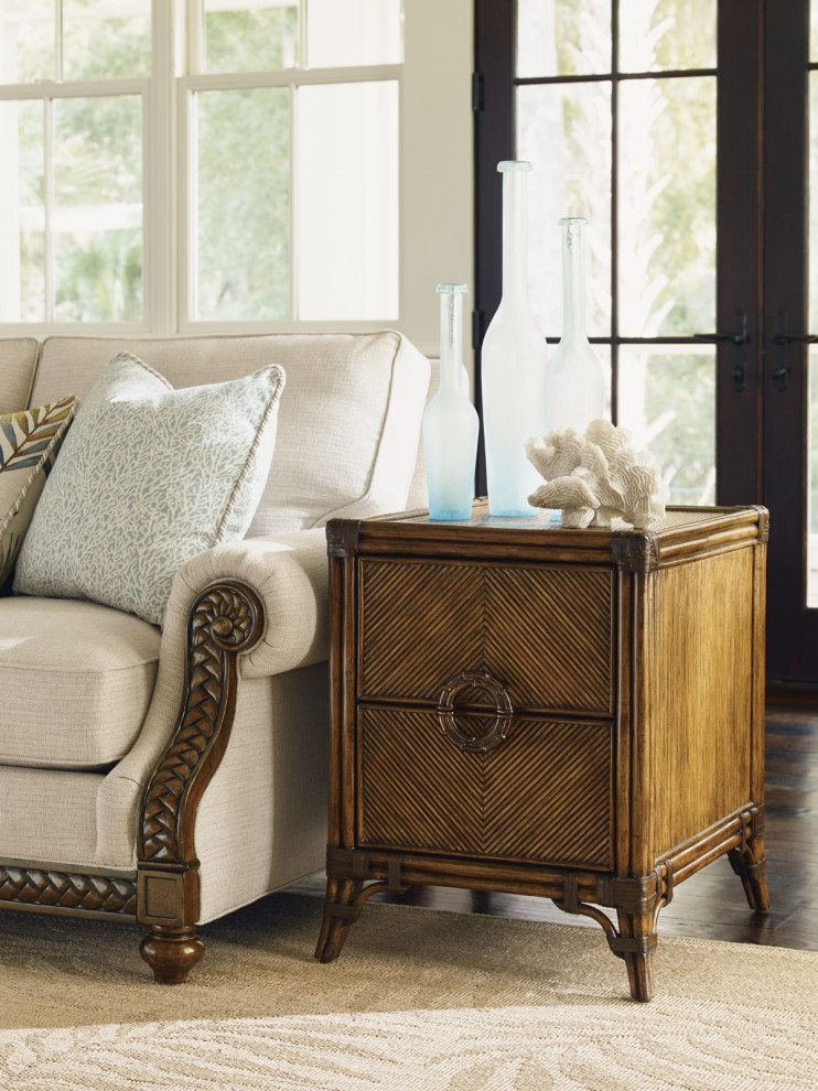 Bungalow Chairside Chest   Tropical   Accent Chests And Cabinets   by HedgeApple  Houzz