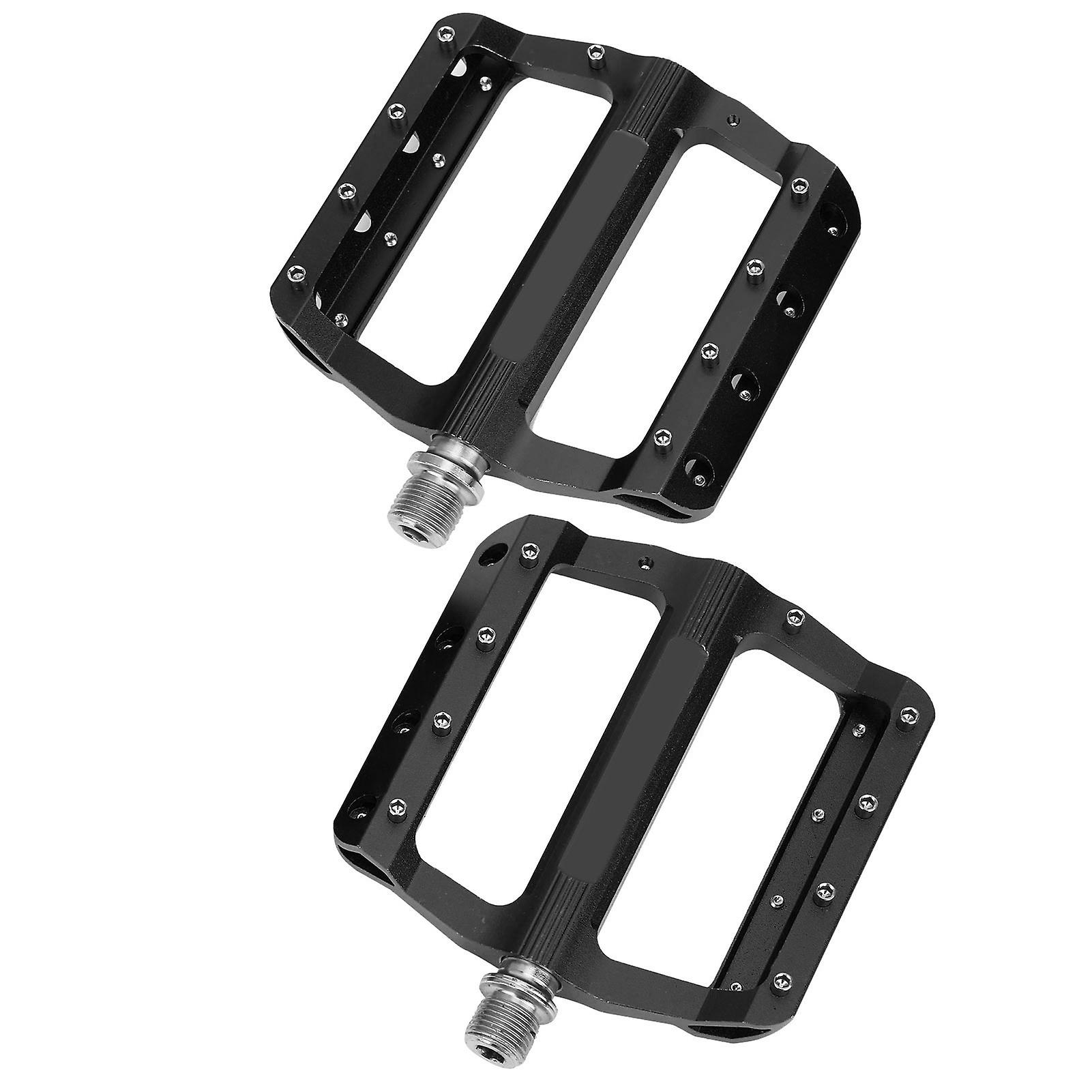 Jt02 Aluminum Alloy Mountain Bike Pedals Lightweight Flat Bicycle Pedal Sets Bike Pedalsblack