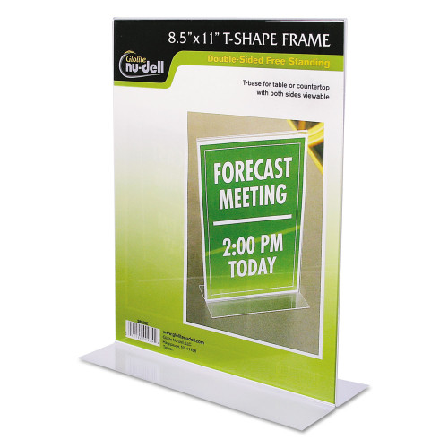 Nu Clear Plastic Sign Holder， Stand-Up， 8.5 x 11 (38020Z)