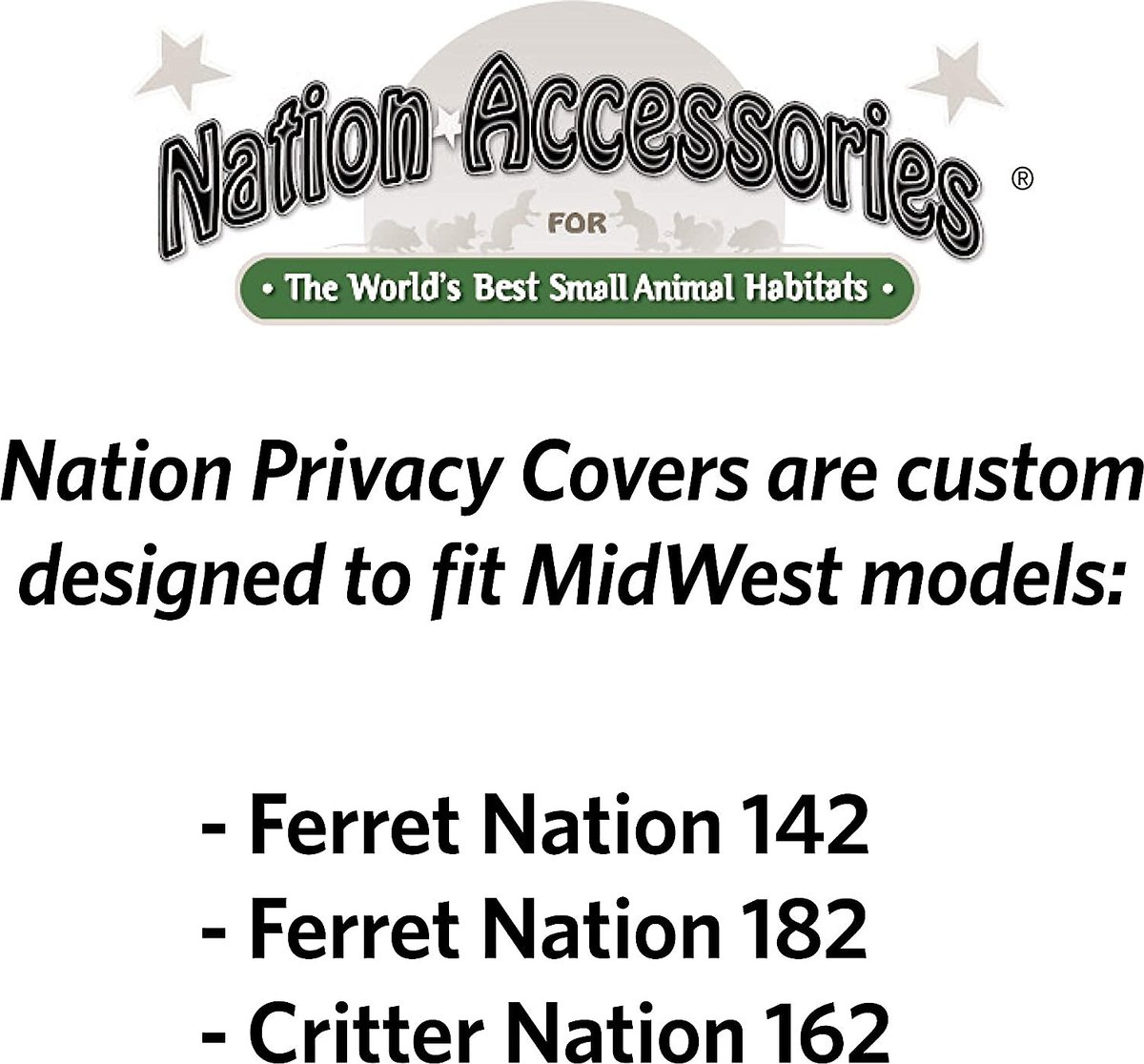 MidWest Ferret Nation and Critter Nation Ferret Cage Cover， Black