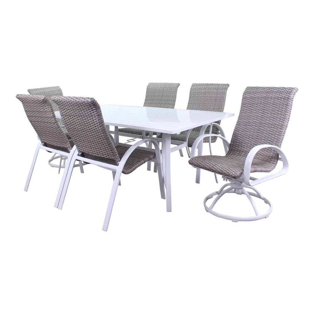 Courtyard Casual Santa Fe 7 Piece Mixed Dining Set with 72\