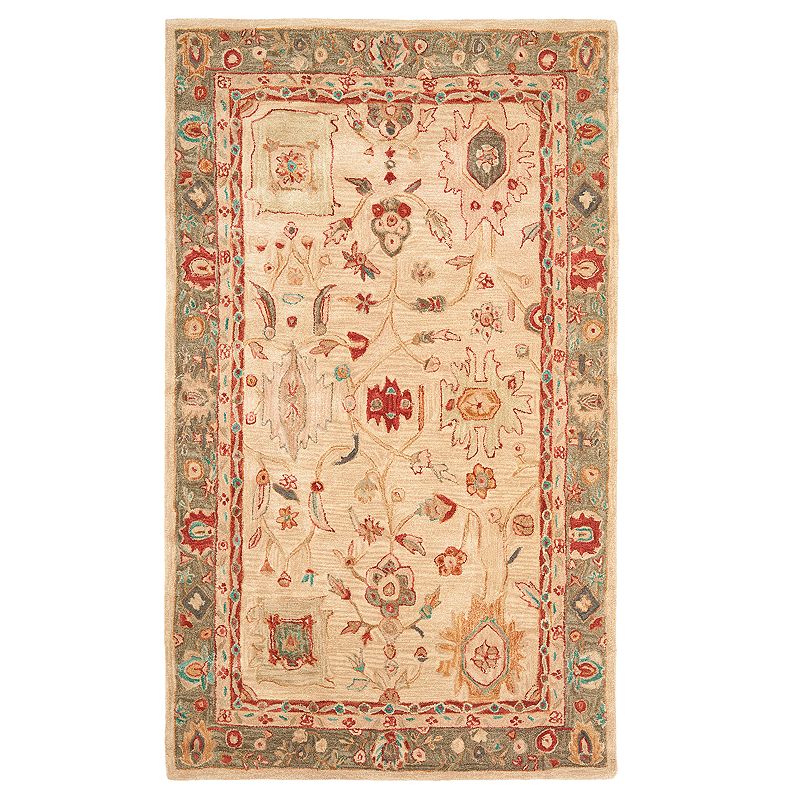 Safavieh Anatolia Bettina Framed Floral Wool Rug