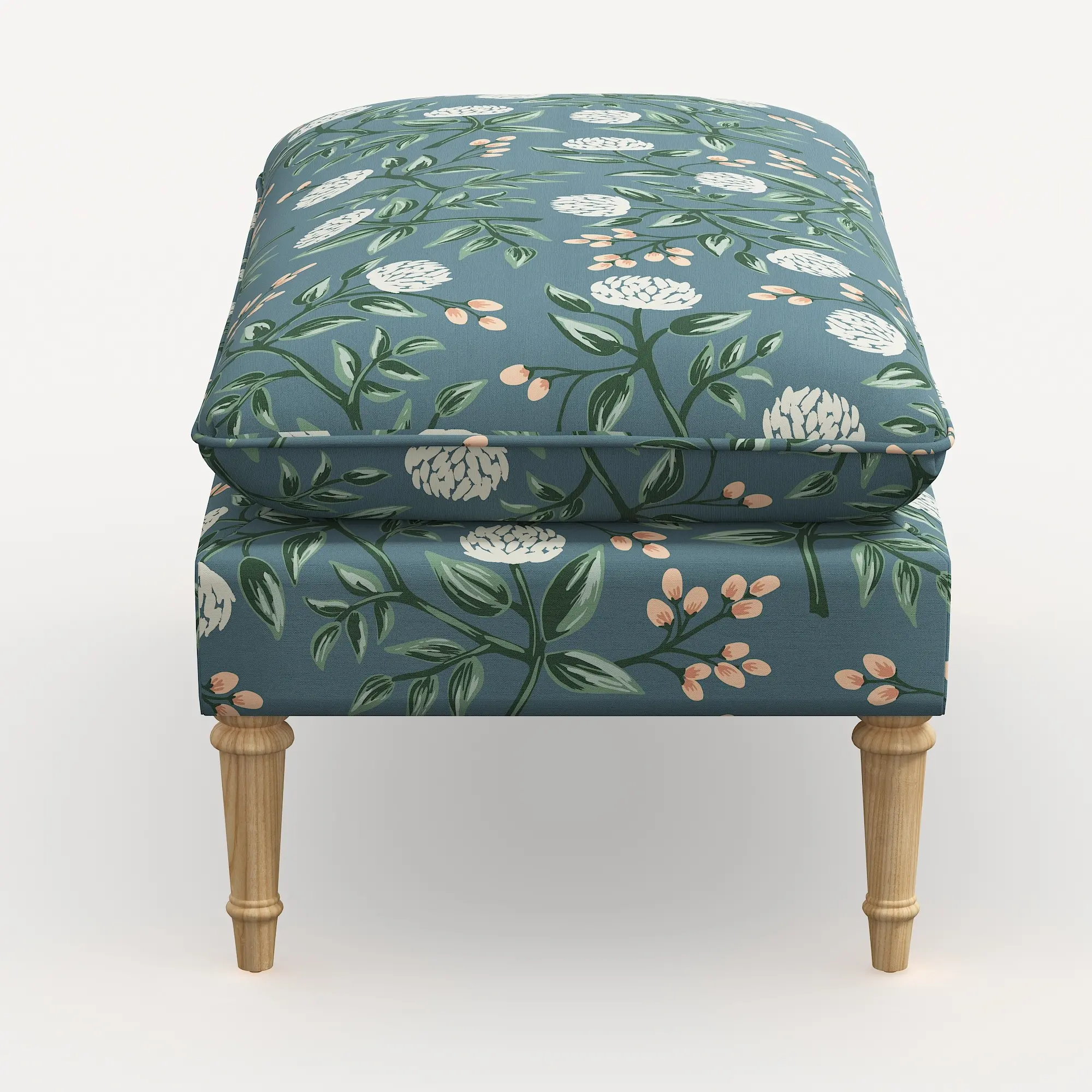 Rifle Paper Co. Flora Emeral Peonies Pillowtop Bench