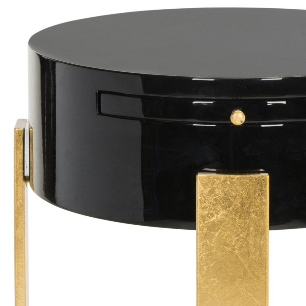 Laurie Lacquer Side Table  Black   Contemporary   Side Tables And End Tables   by Rustic Home Furniture Deco  Houzz