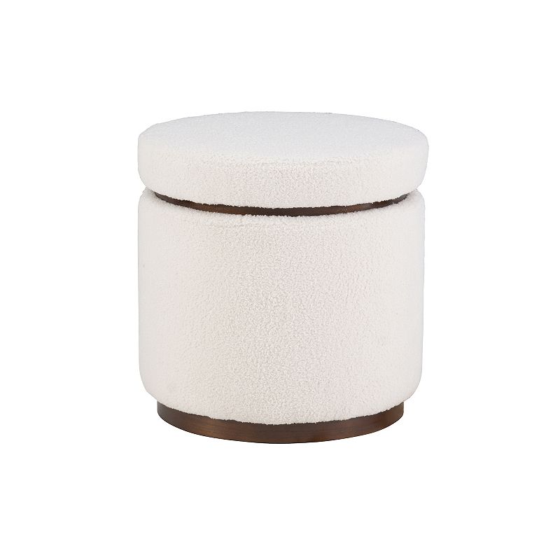 Linon Blanche Storage Ottoman