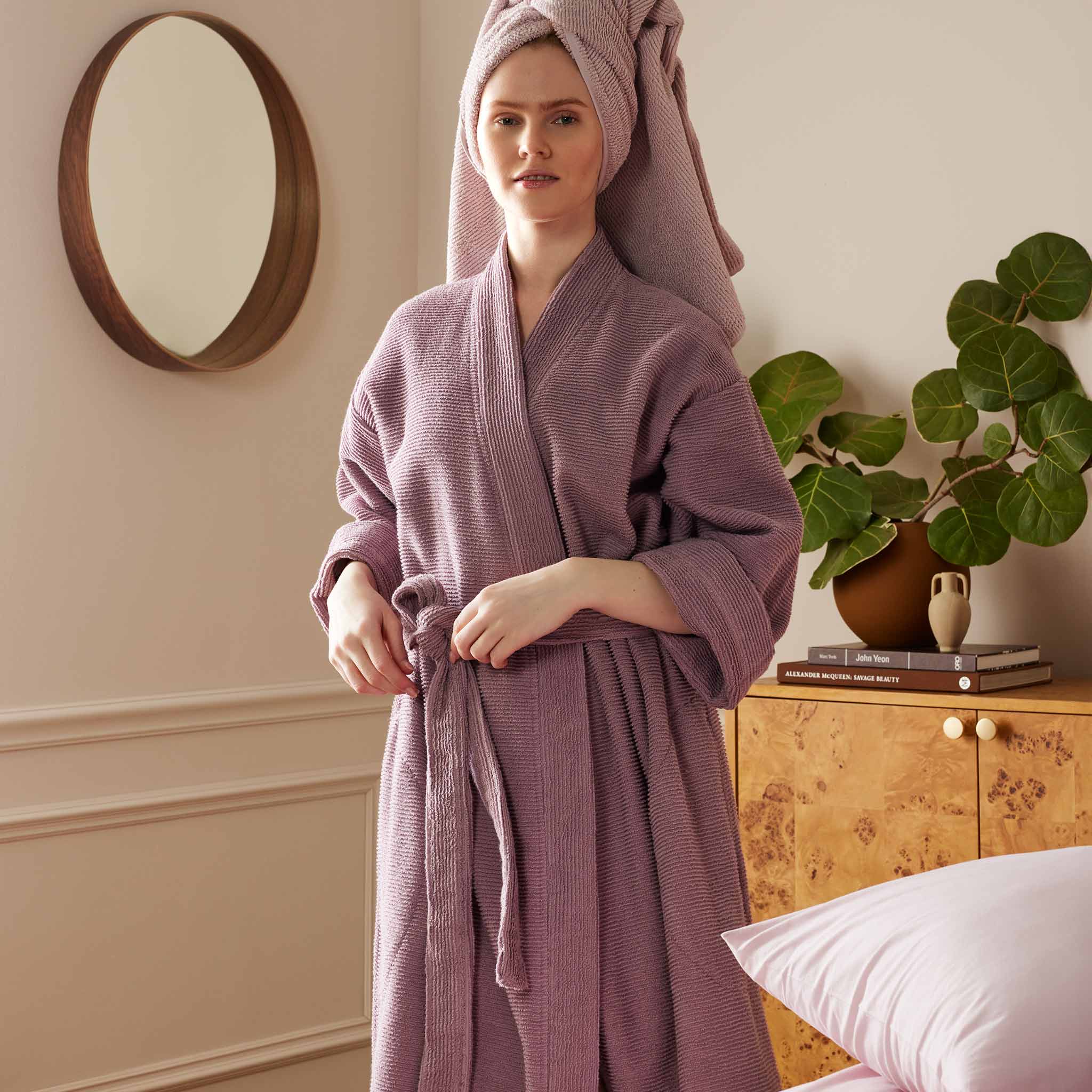 Organic Ribbed Robe - Last Call