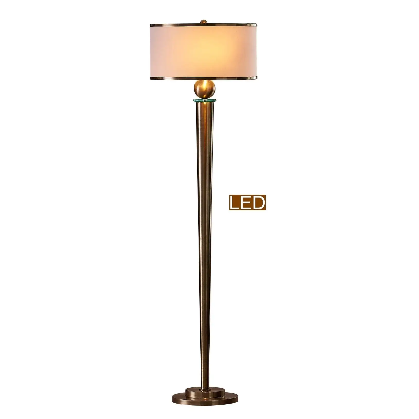 Artiva USA Venetian LED Floor Lamp, 63, Antique Satin Brass