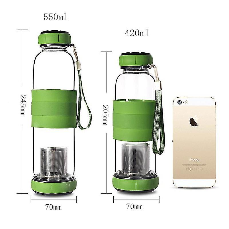 Mom's Hand Pumpkin Cover Glass Water Bottle With Tea Infuser Two-way Communication Anti Scald Outdoor Bottle