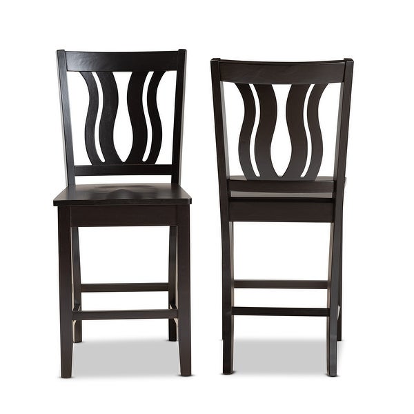 Fenton Modern and Contemporary Transitional 2-Piece Counter Stool Set