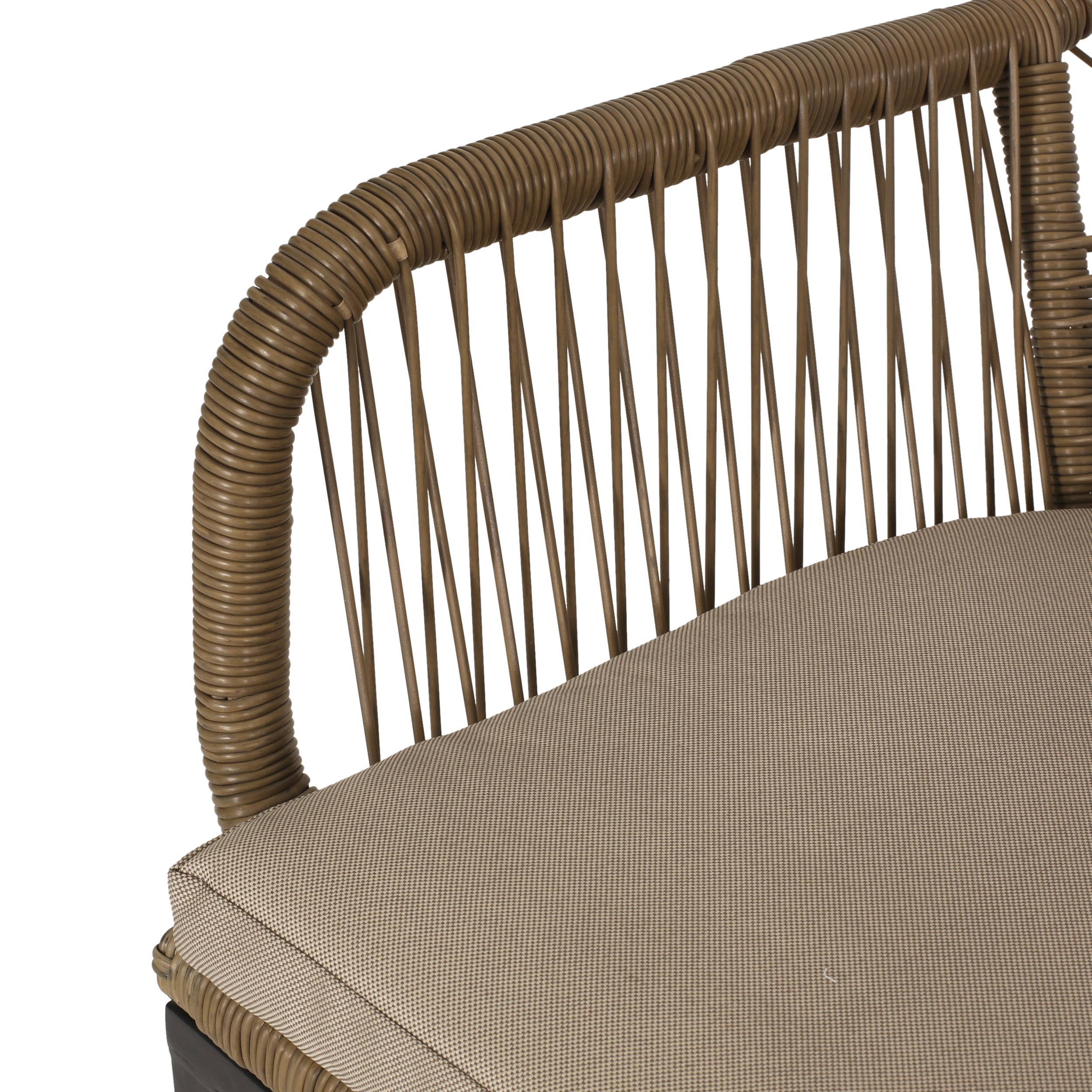 Eloam Outdoor Wicker 2 Seater Chat Set, Light Brown and Beige