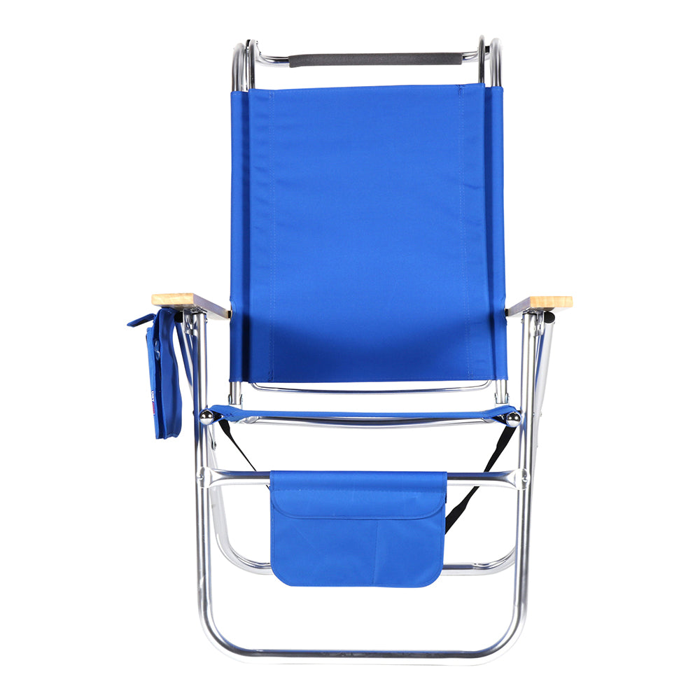 17 Inches High Seat Big Tycoon Aluminum Beach Chair with Canopy