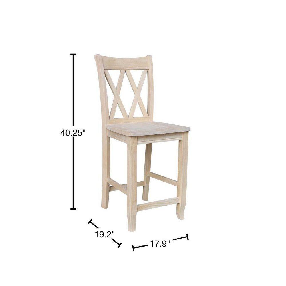 International Concepts 41 in. Double X-Back Stool S-202