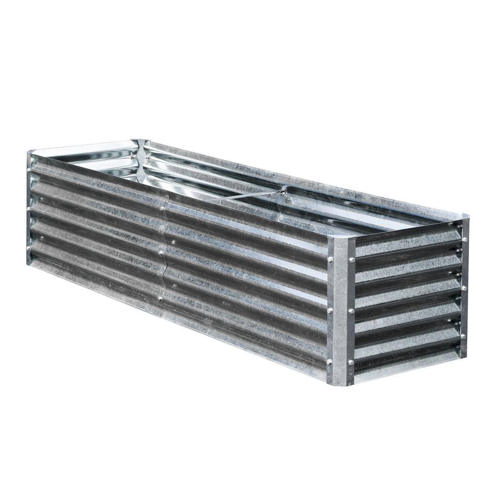 EarthMark Alto Series 22 in. x 76 in. x 17 in. Galvanized Metal - Row Bed Bundle MGB-HB45