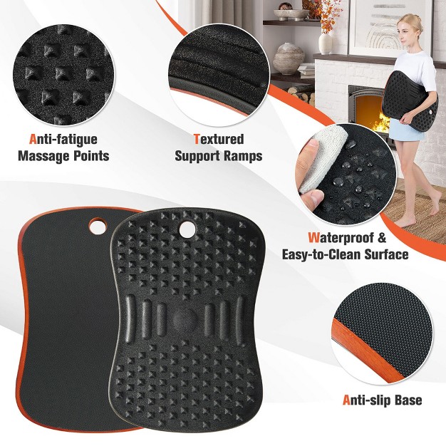 Costway Anti Fatigue Wobble Balance Board Mat W Massage Points For Standing Desk Workout