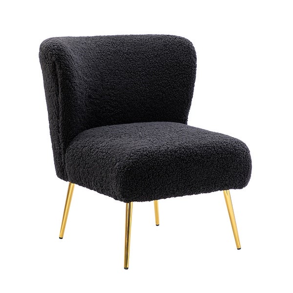 Exadius Contemporary Upholstered Accent Side Chair with Metal Legs by HULALA HOME