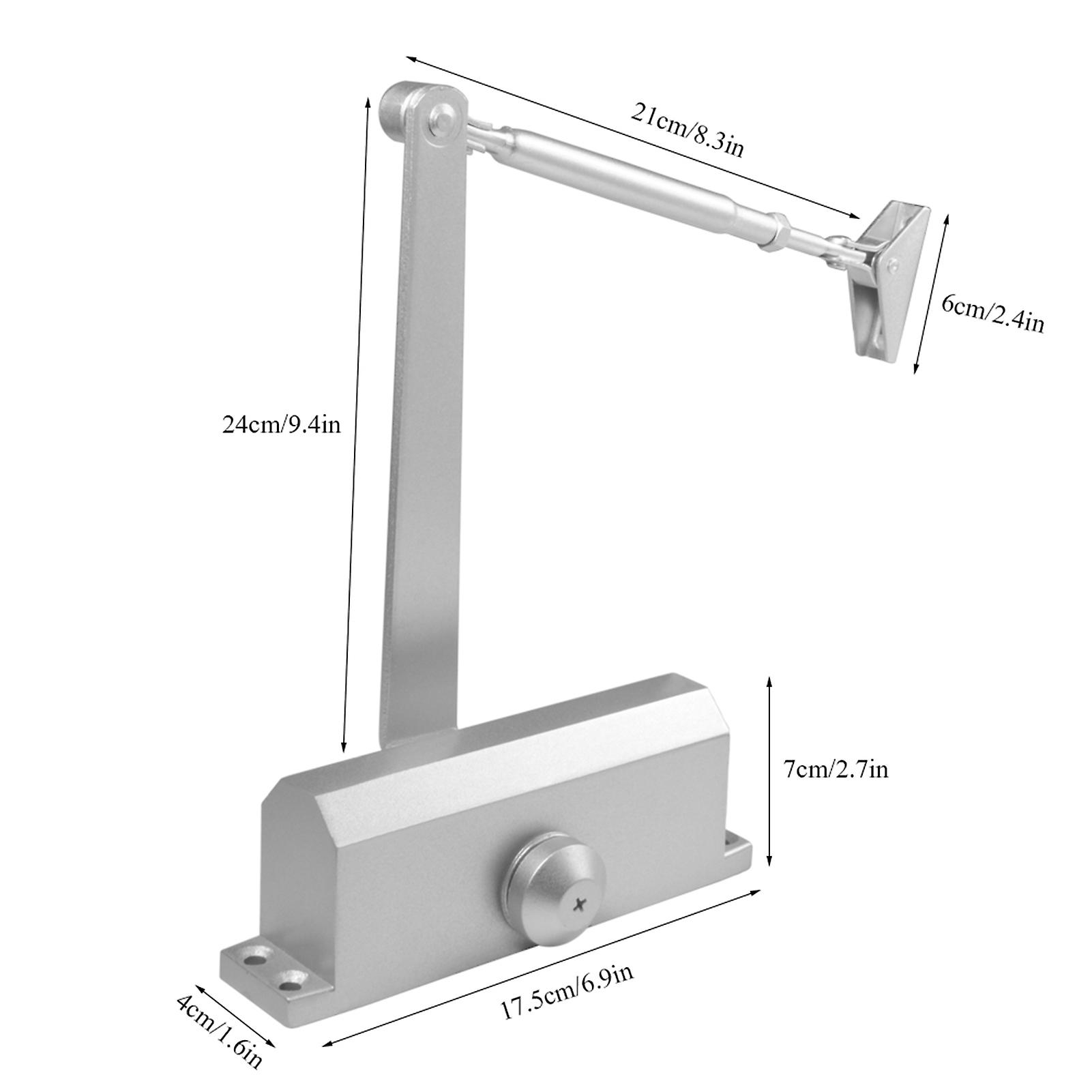 Adjustable Hydraulic Double Stage Speed Door Closer For One Way Opening