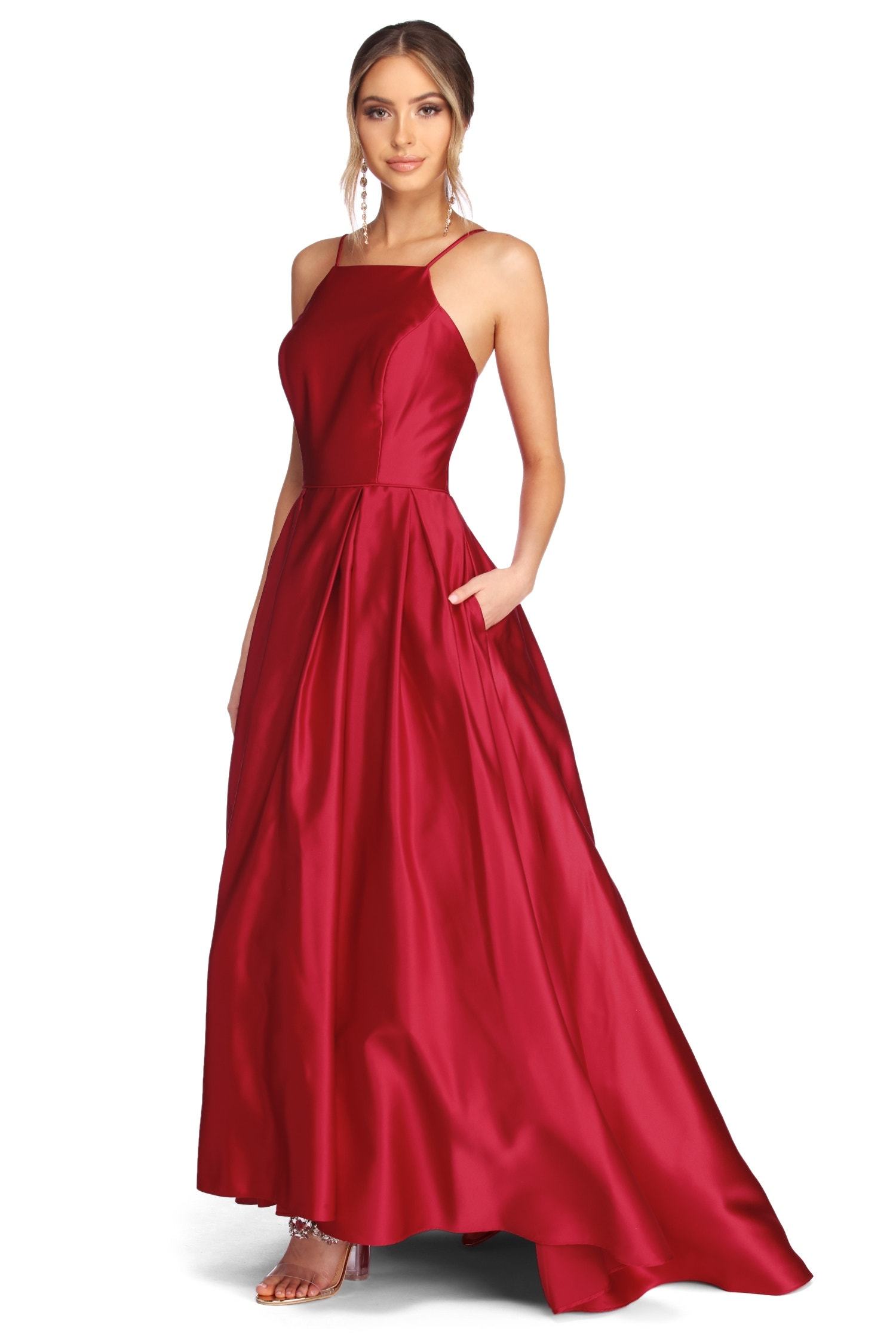 CLEARANCE - Harper Formal Satin Ball Gown