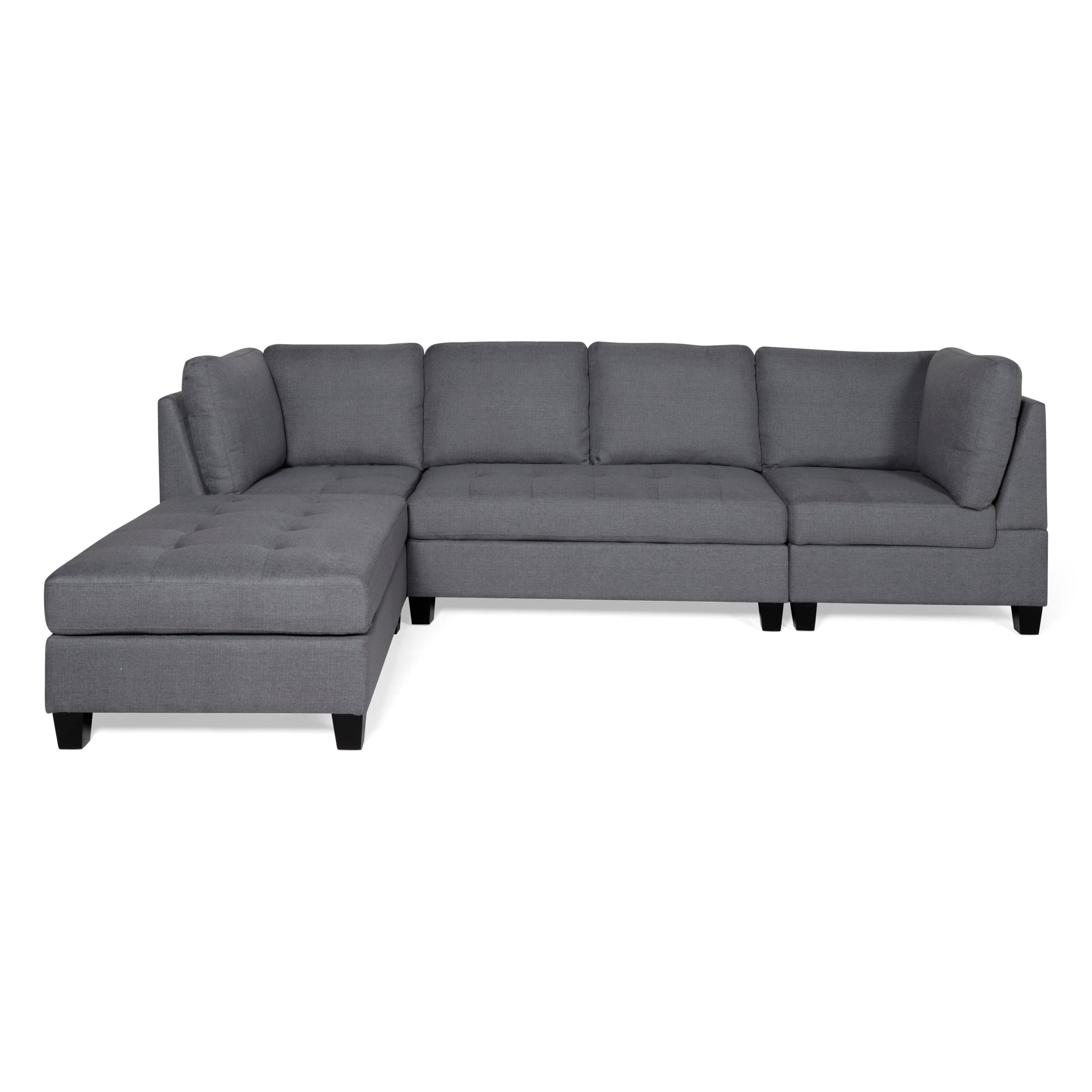 Ellawyn Contemporary 4 Seater Fabric Sectional