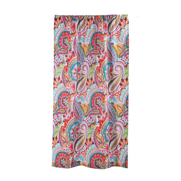 Rhapsody Paisley Lined Curtain Panel With Rod Pocket Levtex Home