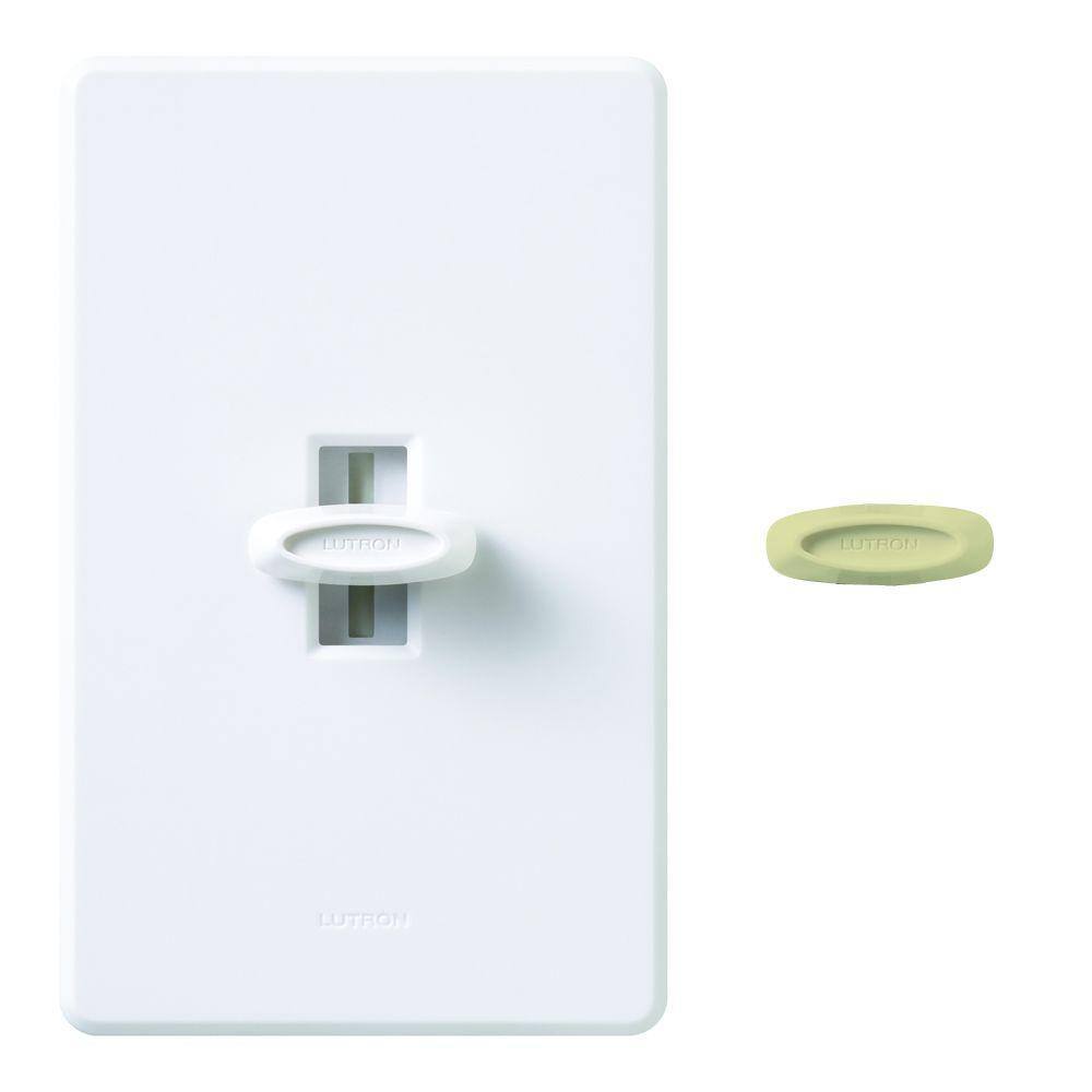 Lutron Glyder Dimmer Switch for Incandescent and Halogen Bulbs 600-WattSingle-Pole White (GL-600H-DK) GL-600H-DK