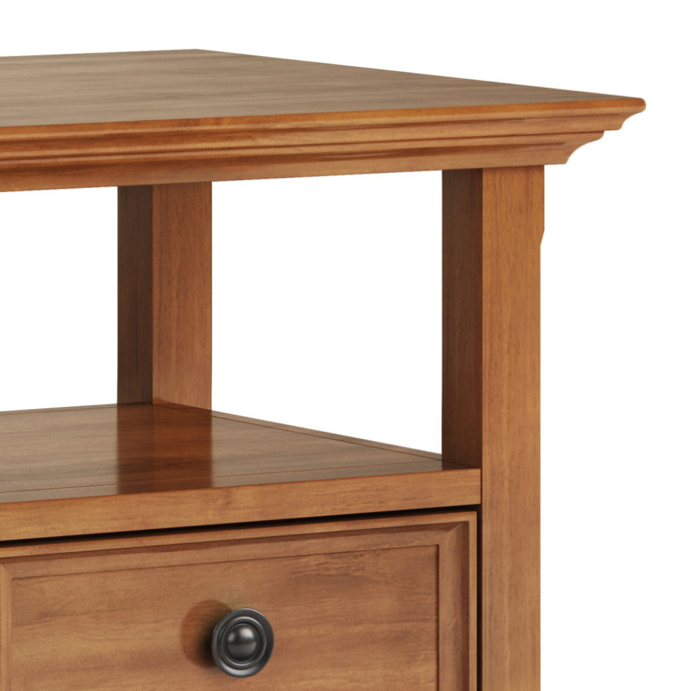 Amherst Solid Wood End Table   Transitional   Side Tables And End Tables   by Simpli Home Ltd.  Houzz