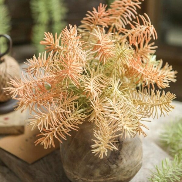 RusticReach Faux Pine Leaf Stem 17.7 Tall