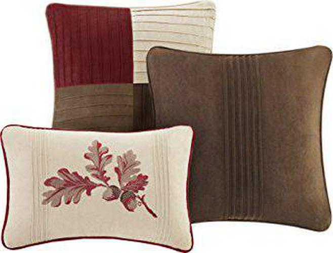 Home Essence Warren Red Microsuede 7 Piece Comforter Set Cal King  Crowdfused