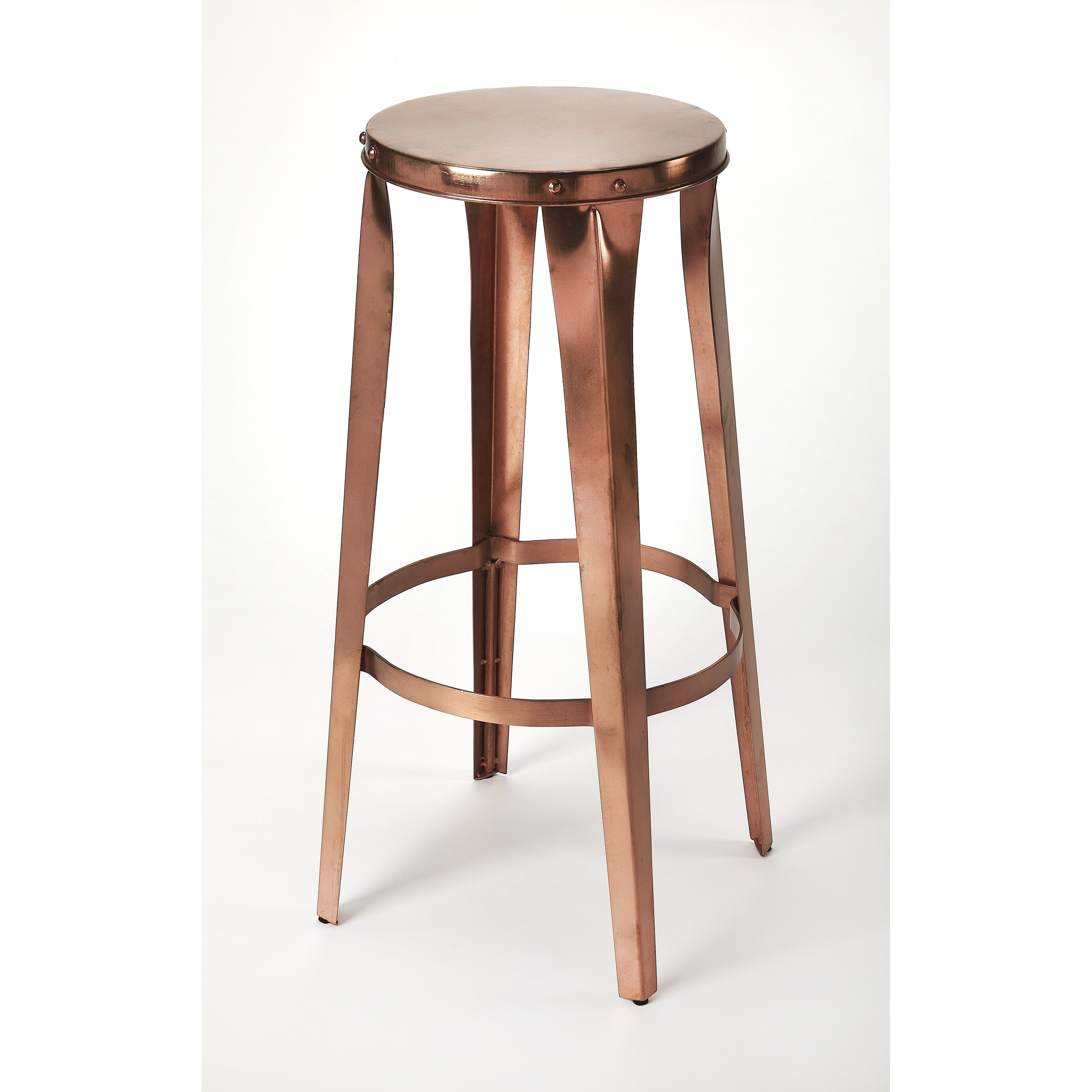 Butler Ulrich Copper Backless Bar Stool