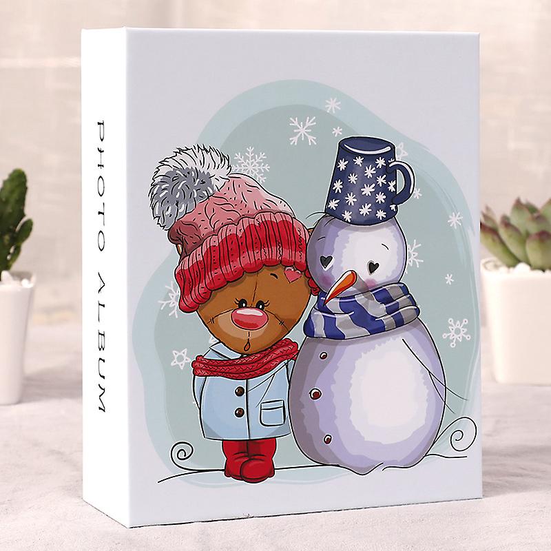 Photo Album Small Kids Photo Album，100 Photos，colorful And Lovely Look，snowman Bear