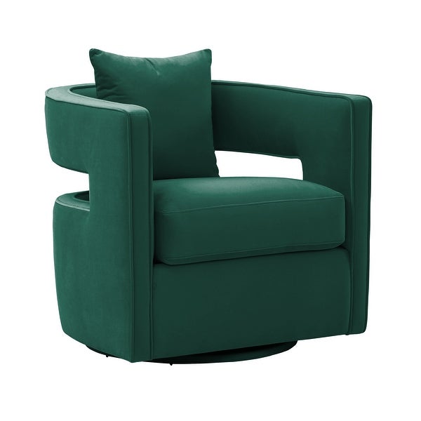 Kennedy Velvet Upholstered Swivel Chair