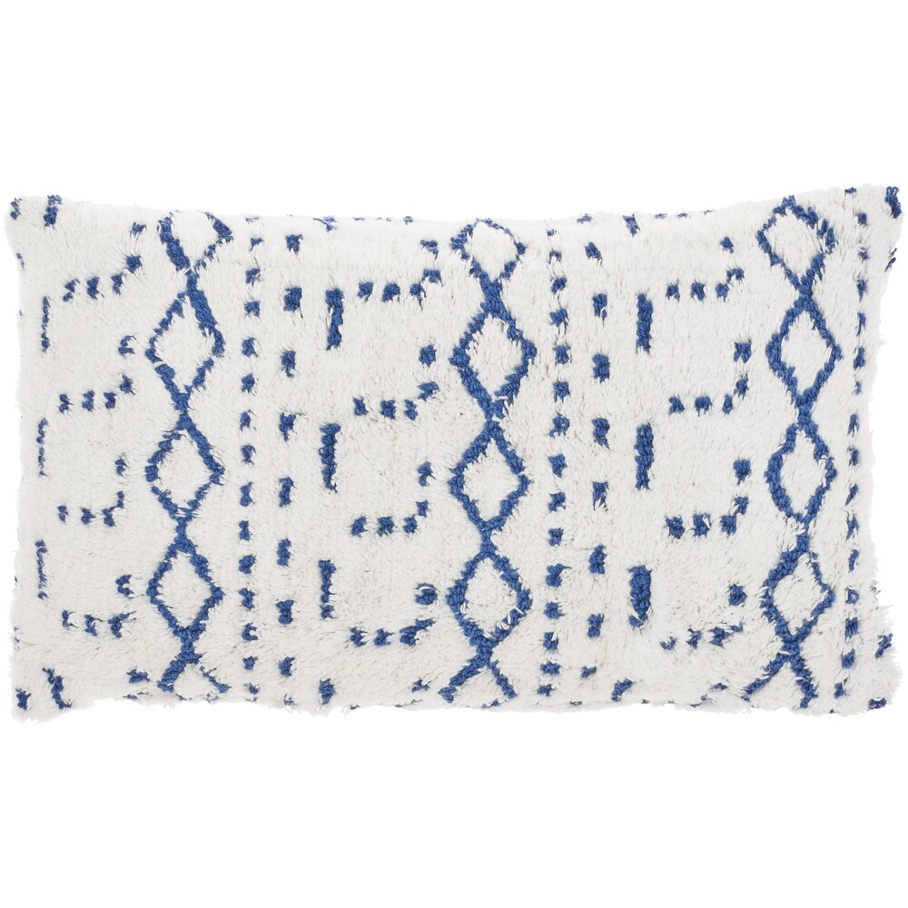 Mina Victory Life Styles Textured Geometric Boho Throw Pillow   ( 12\