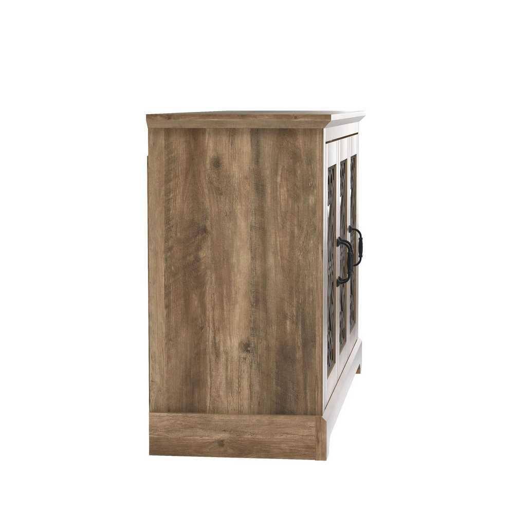 GALANO Calidia 45.7 in. Composite Top Knott Oak with Grey Stone 3-Door Sideboard SH-KOPU19771GTU