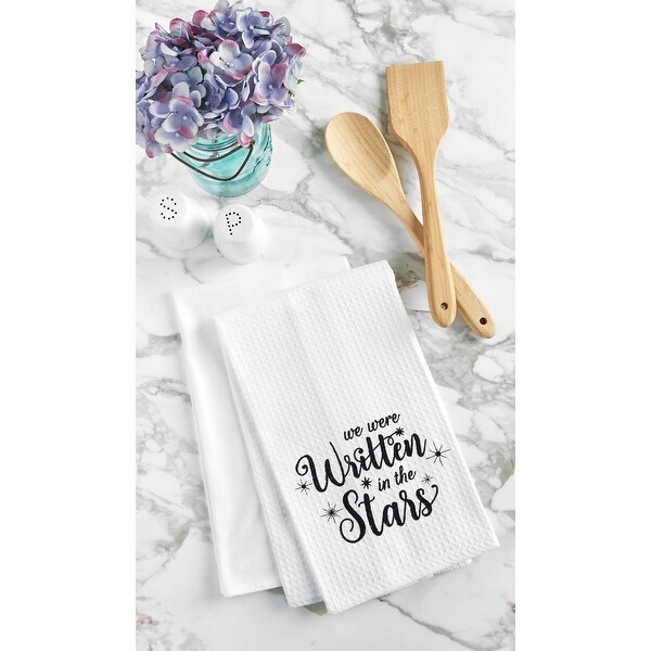 Written In The Star's Embroidered Waffle Weave Cotton Kitchen Towel