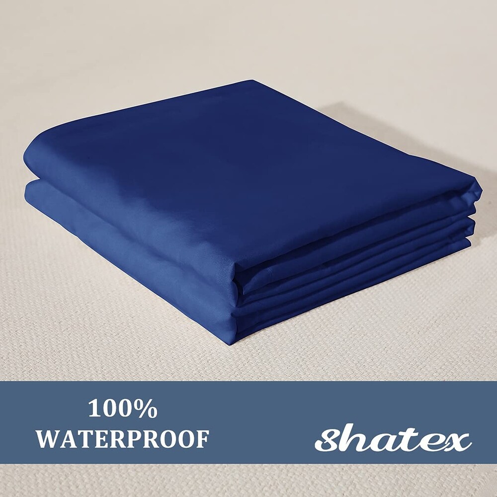 Shatex 2 Pack Pillow Shams Queen Pillow Covers Pillowcases Blue