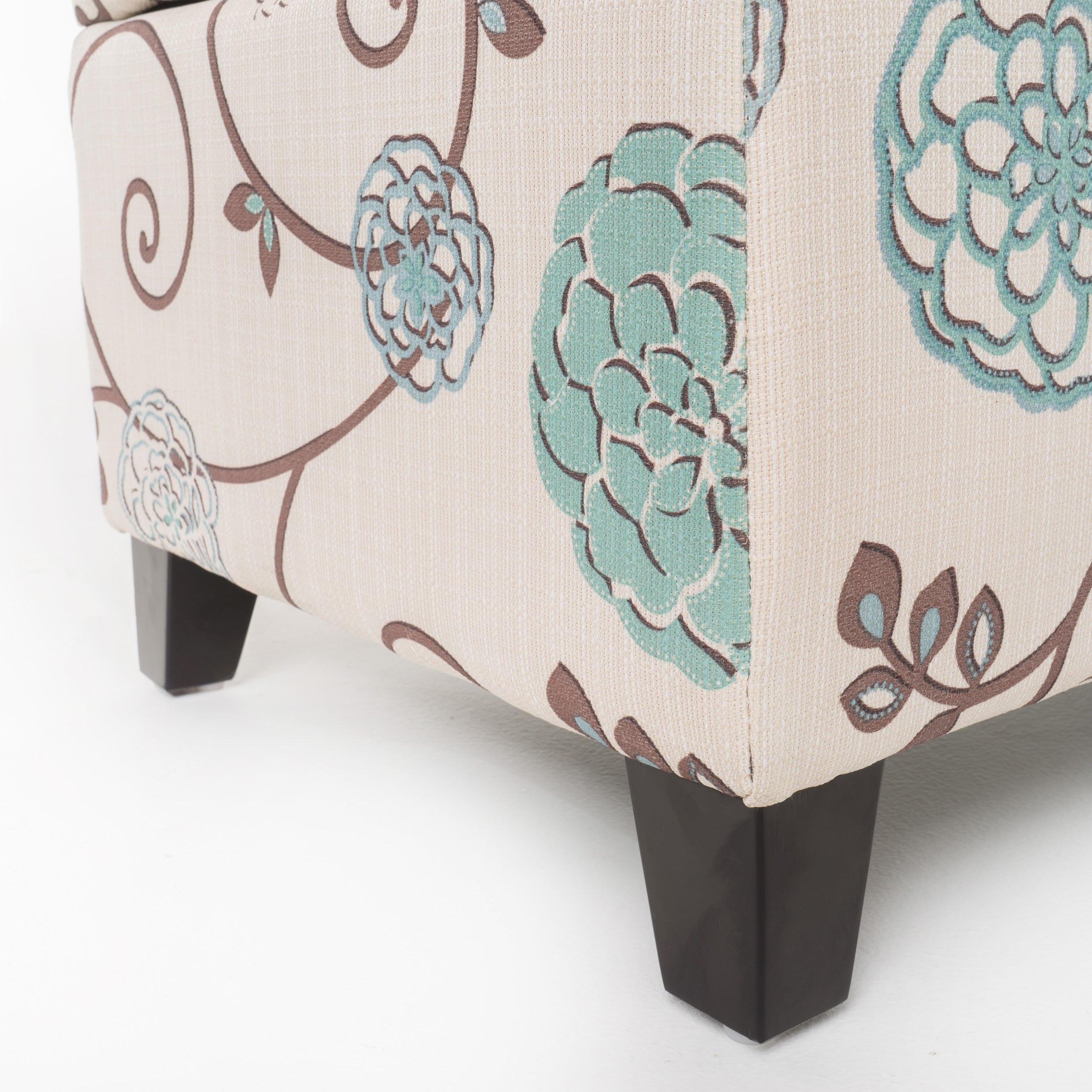 Brianna Rectangle Fabric Storage Ottoman Bench