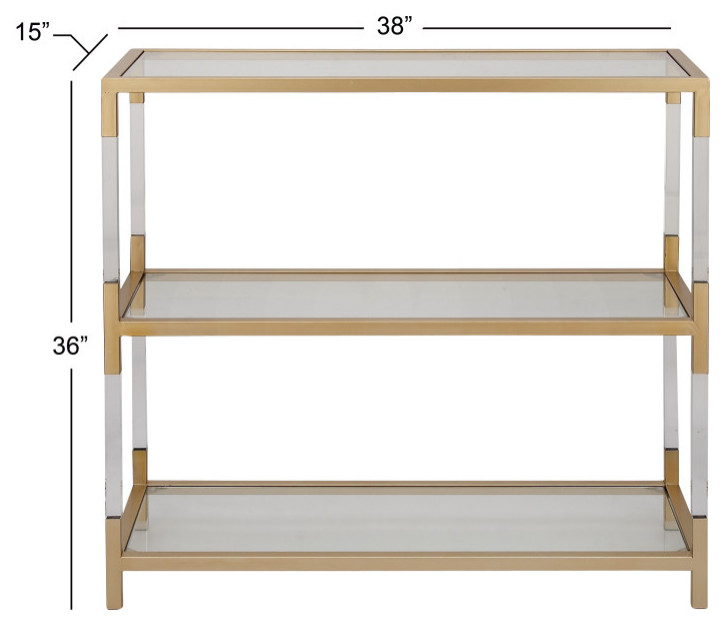 Contemporary Gold Metal Console Table 56934   Contemporary   Console Tables   by Brimfield  ampMay  Houzz