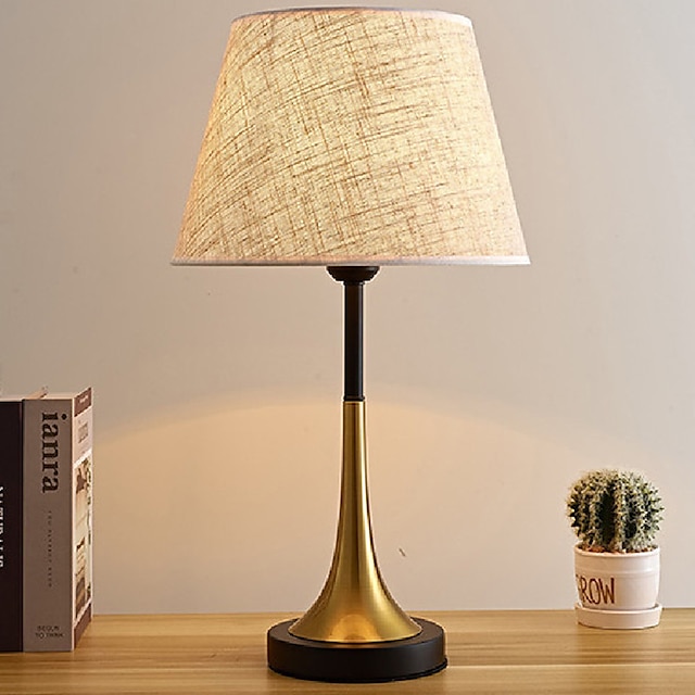 Modern Contemporary Table Lamp For Living Room White Desk Decorative Lamp For Bedroom Study Office Farmhouse Nightstand Lamp End Table Lamp