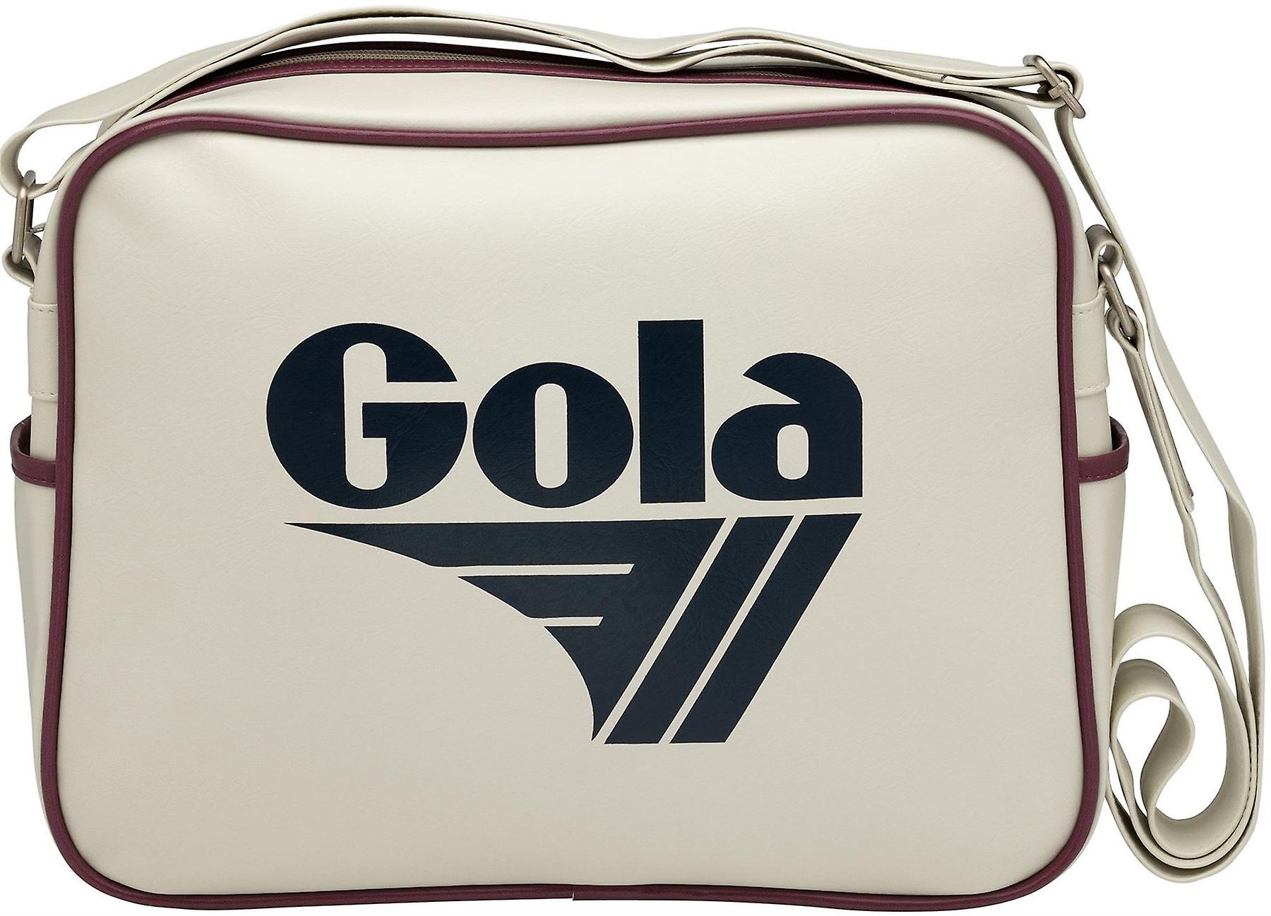 Gola Redford Ecru Navy Burgundy Unisex Messenger Shoulder Bag