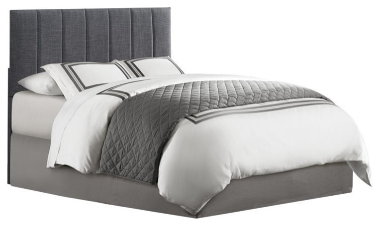 Lexicon Potrero Twin Upholstered Panel Headboard in Gray   Transitional   Headboards   by Homesquare  Houzz