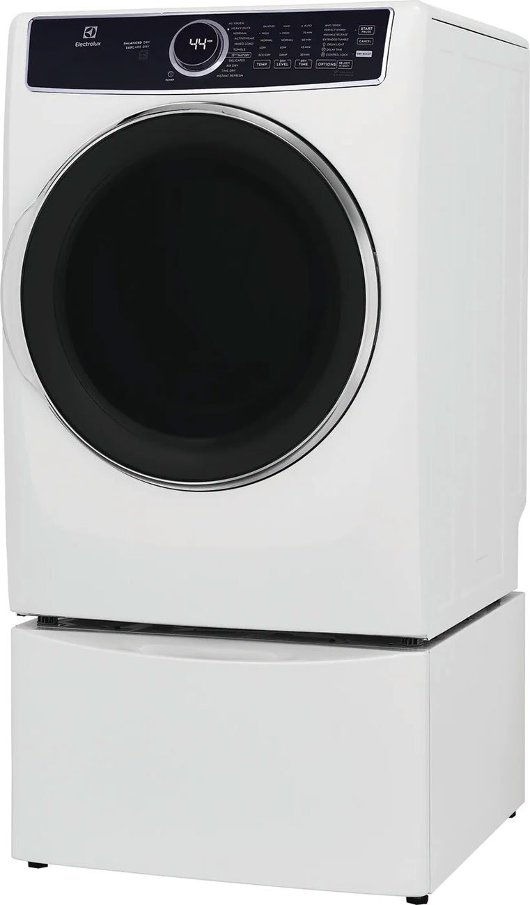 Electrolux 8 Cu. Ft. White Front Load Perfect Steam Gas Dryer With LuxCare Dry and Instant Refresh