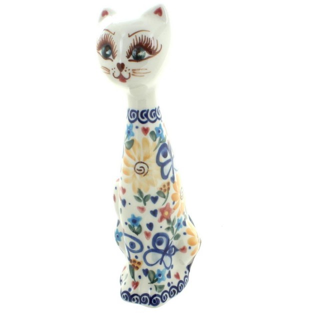 Blue Rose Polish Pottery 45 Vena Small Cat