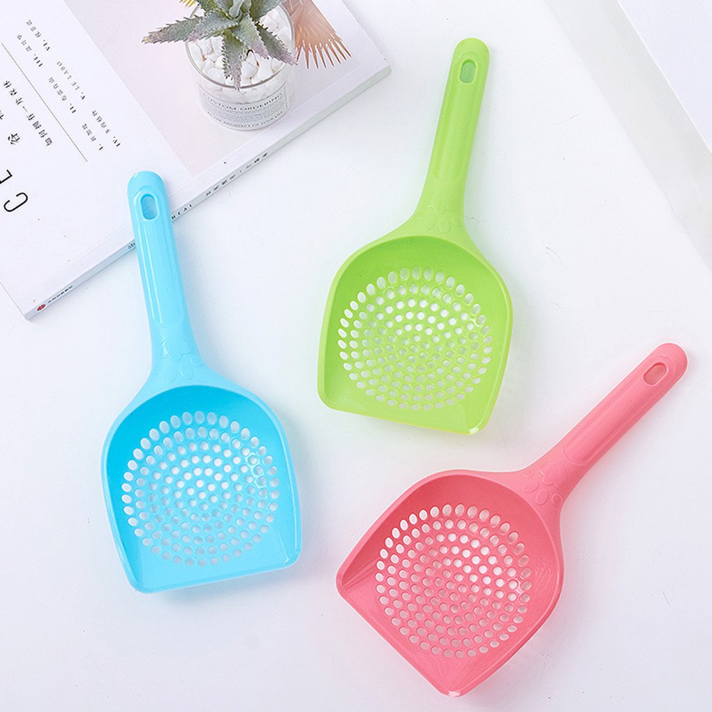 3PCS Random Color PP Pet Kitten Litter Sands Shovel Scoop Larger Size Cleaning Pick Up Tool Pets Supplies