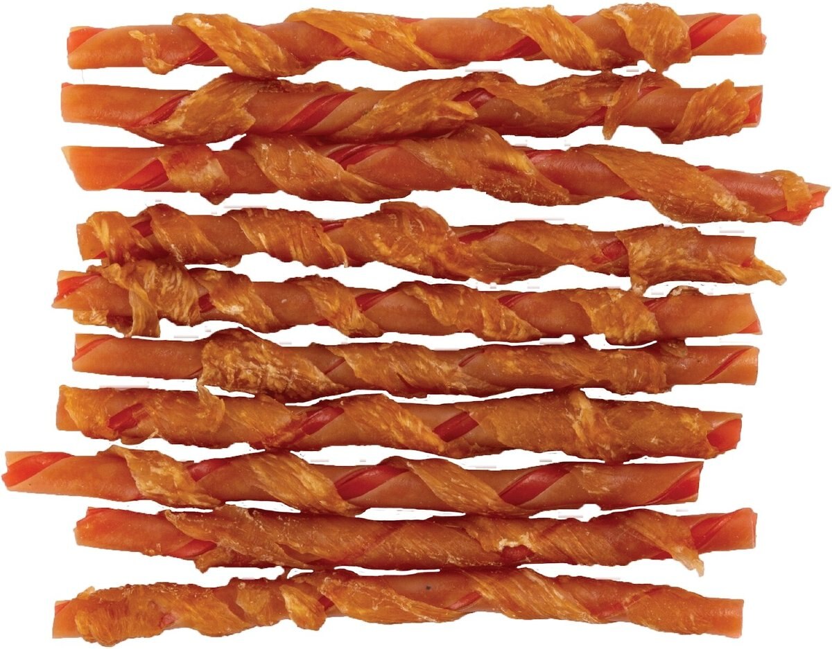 SmartBones Twists Wrapped Chicken Dog Treats， 30 count